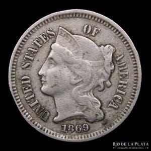 USA. 3 Cents 1869. ... 