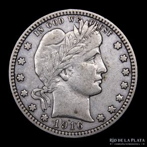 USA. Quarter Dollar 1916 ... 