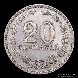 Argentina. 20 Centavos 1912. CuNi; 21.5mm; ... 