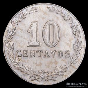 Argentina. 10 Centavos 1896. Cu-Ni; 19mm; ... 