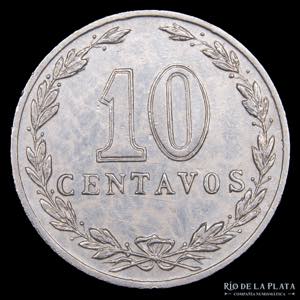 Argentina. 10 Centavos 1910. Cu-Ni; 19mm; ... 