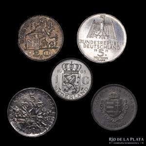 Europa. Lote x5. Monedas de plata. Incluye ... 