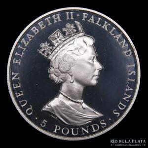 Malvinas (Ocup. Británica) 5 Pounds 1992. ... 