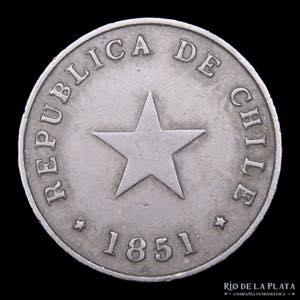 Chile. 1/2 Centavo 1851. ... 