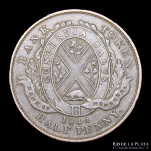 Canadá. 1/2 Penny 1844 ... 
