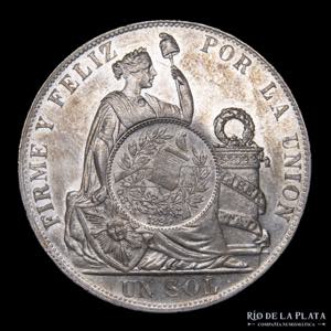 Guatemala. 1 Peso 1894. Resello ... 
