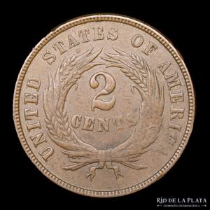 USA. 2 Cents 1865. Shield Two cents. CU; ... 