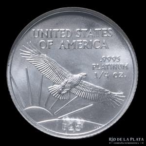 USA. 25 Dollars 2008. Platinum Eagle. 1/4 ... 