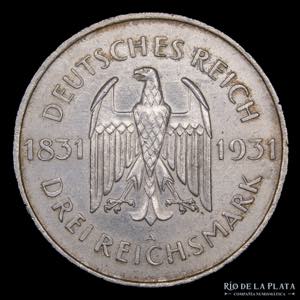 Alemania Weimar. 3 Reichsmark 1931A. AG.500, ... 