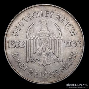 Alemania Weimar. 3 Reichsmark 1932 E. ... 