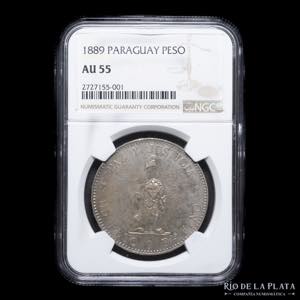 Paraguay. 1 Peso 1889. AG.900; 38.0mm. ... 