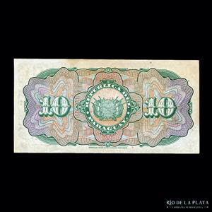 Paraguay. 10 Pesos Fuertes 1920-1923. POR EL ... 