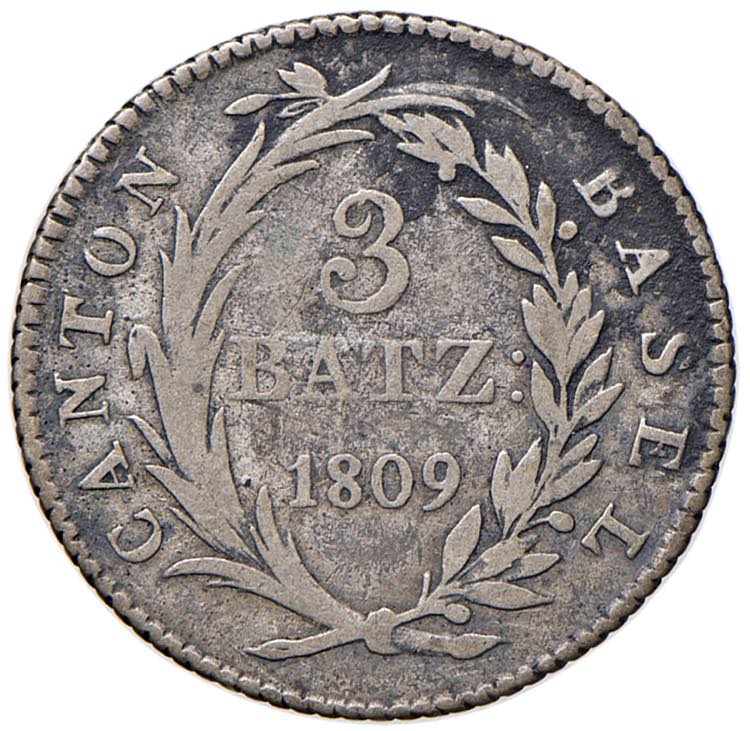 Svizzera - Basilea - 3 Batzen 1809 ... 