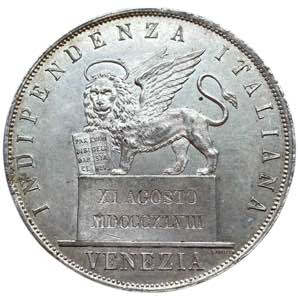 Governo Provvisorio di Venezia - 5 Lire 1848 ... 