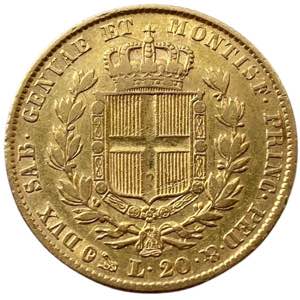 Savoia - Carlo Alberto (1831-1849) 20 Lire ... 