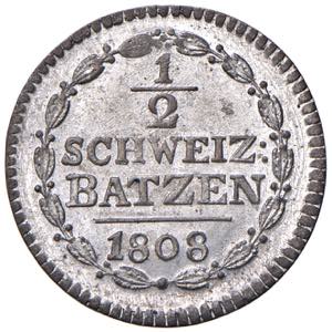 Svizzera - Thurgau - 1/2 Batzen 1808 - KM# 3 ... 