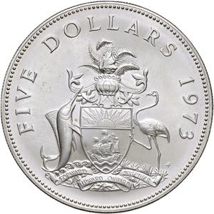 Bahamas - 5 Dollari 1973 - KM# 33 Ag (43,10 ... 