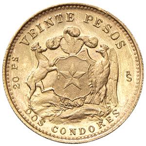 Cile - 20 Pesos 1961 - KM# 161 Au (4,08 g)