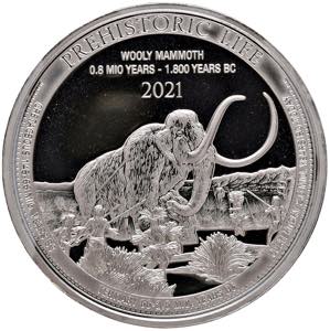 Congo - 20 Franchi 2021 Mammoth - Ag (1 oz)