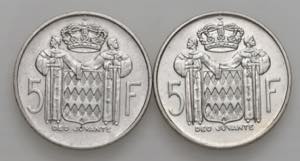 Monaco - Ranieri III (1949-2005) 5 Franchi ... 