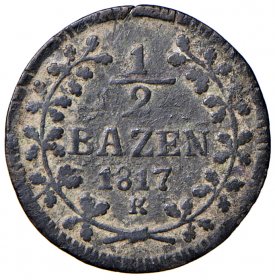 Svizzera - San Gallo - 1/2 Batzen 1817 - KM# ... 