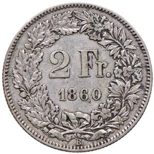 Svizzera - Confederazione - 2 Franchi 1860 - ... 