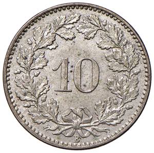 Svizzera - Confederazione - 10 Rappen 1873 - ... 
