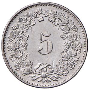 Svizzera - Confederazione - 5 Rappen 1879 - ... 