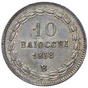 Bologna Pio IX (1846-1870) 10 Baiocchi 1858 ... 