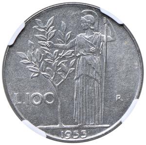 Repubblica Italiana (dal 1946) 100 Lire 1955 ... 