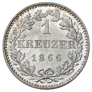 Germania - Francoforte Kreuzer 1866 - KM ... 