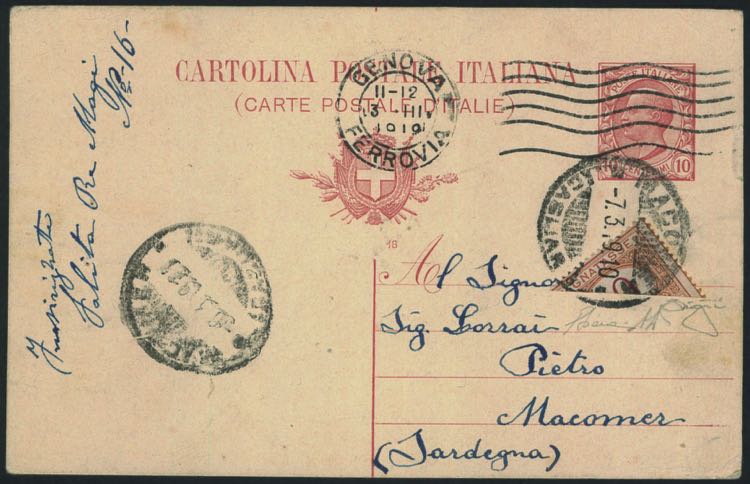 Cartolina Postale 10 c. da Genova ... 