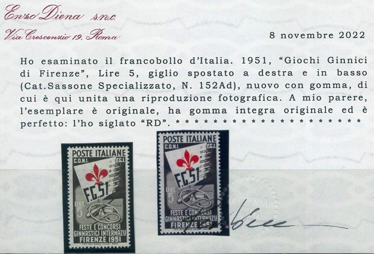 Ginnici, 5 lire n. 661ca, con ... 