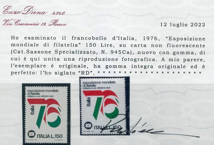 Italia 76, 150 lire n. 1328, ... 