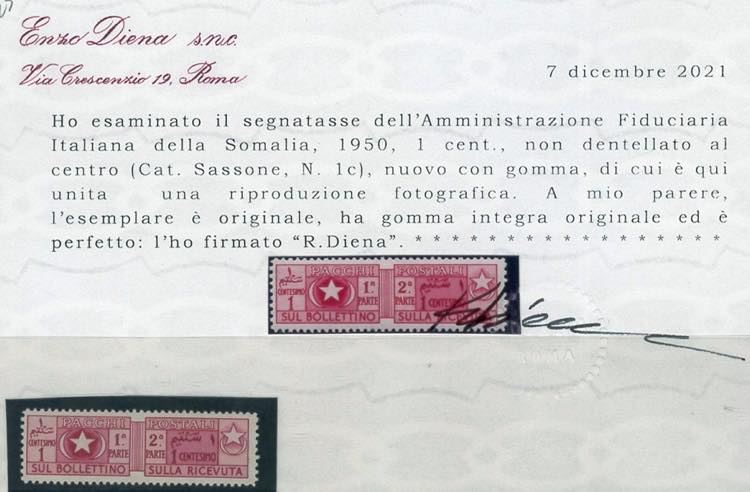 Pacchi Postali, 1 c. n. 1c, non ... 