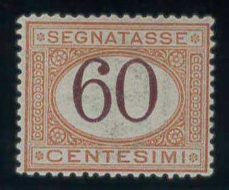 60 c. cifre brune n. 33. (200)