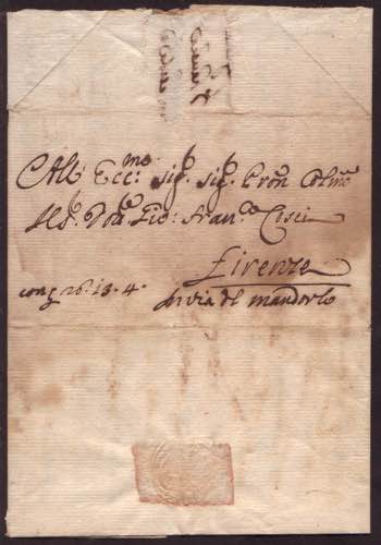 VICO PISANO - Lettera del 2.3.1727 ... 