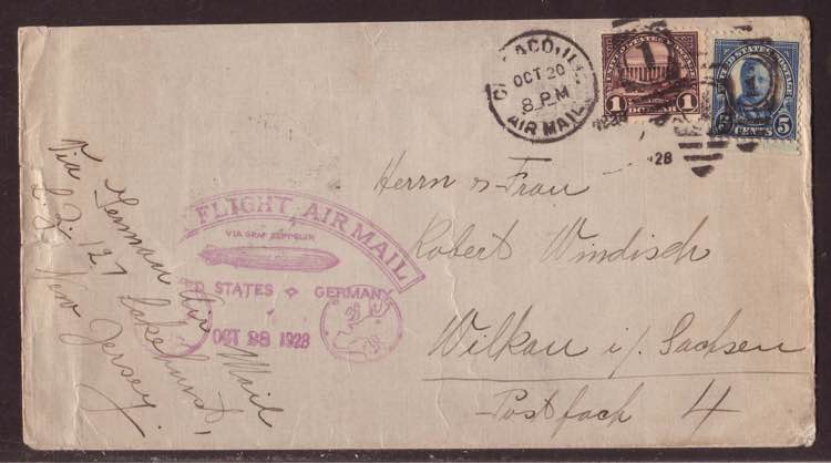 U.S.A. - Lettera via Graf Zeppelin ... 