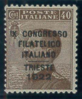 Congresso Filatelico, 40 c. bruno ... 