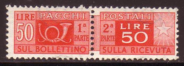 Pacchi Postali 50 lire n. 76/III, ... 
