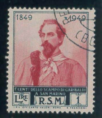Garibaldi, 1 lira con filigrana ... 