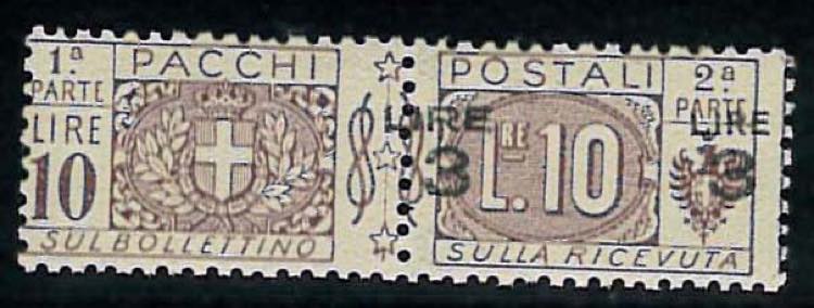 Pacchi Postali, 3 su 10 lire n. ... 