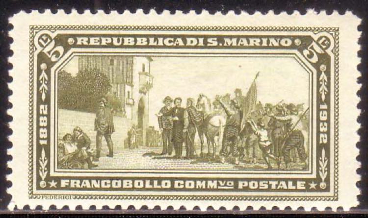 Garibaldi, 5 lire n. 175, alto ... 