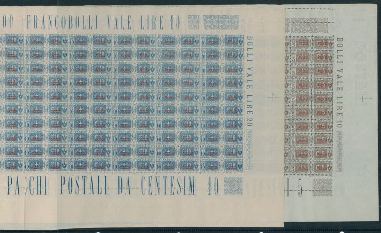 Pacchi Postali 5 e 10 c. n. 43/44, ... 