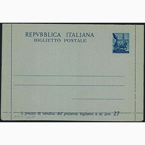 Biglietto Postale Quadriga 25 lire n. ... 
