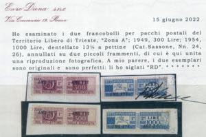 Pacchi Postali 300 lire n. 24 e Cavallino ... 