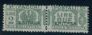 Pacchi Postali, 2 lire verde n. 28. (1000)