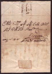 VICO PISANO - Lettera del 2.3.1727 per ... 