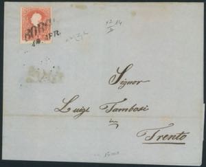 AUSTRIA - 5 kr. vermiglio n. 14 su lettera ... 