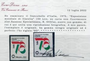 Italia 76, 150 lire n. 1328, stampato su ... 